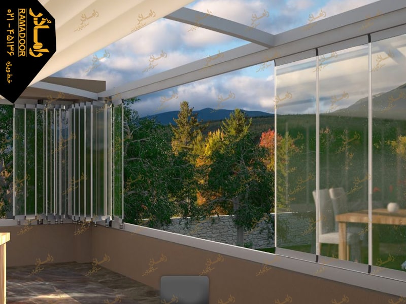 نصب آکاردئونی برای بالکن