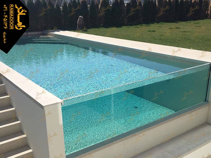 طراحی شیشه استخر طراحی استخر شیشه ای