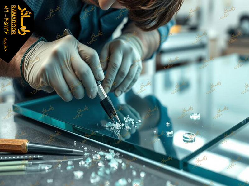 رگلاژ درب شیشه ای