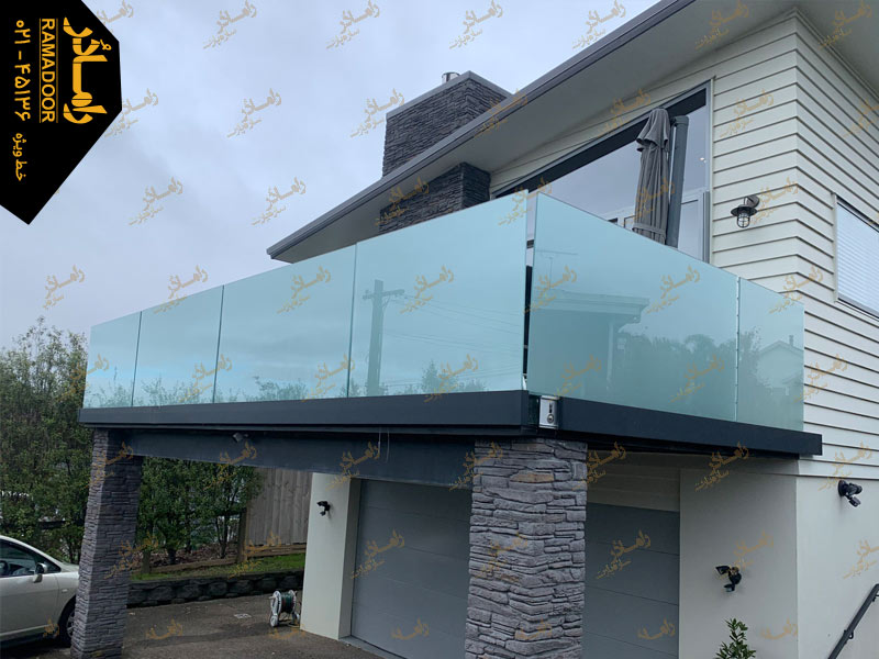 شیشه ساتینا نرده شیشه ای